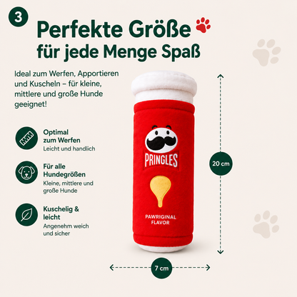 VELMIO Pringles Plüsch-Hundespielzeug – 3 Farben