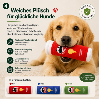 VELMIO Pringles Plüsch-Hundespielzeug – 3 Farben
