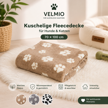 Kuschelige Fleecedecke für Hunde & Katzen | 70 × 100 cm
