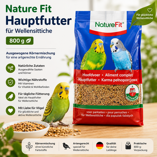 Nature Fit Hauptfutter für Wellensittiche – 800 g